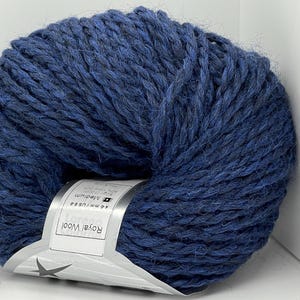 Night Blue (Blue, Black) Royal Wool 82370 Ice Yarns Wool Nylon Blend Worsted 50gr 109yds