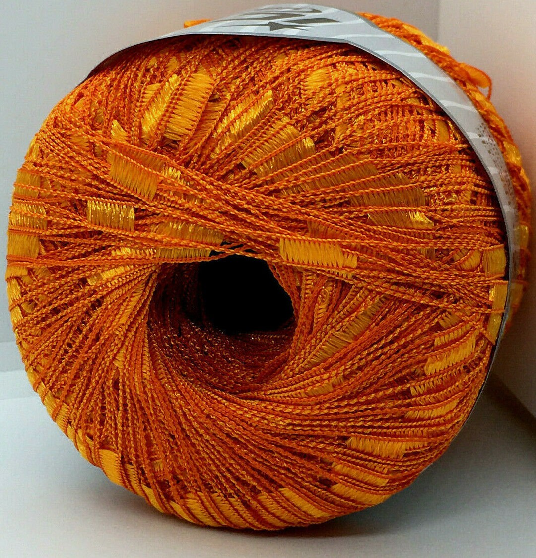 Orange Ladder Yarn 51884 Ice Solid Color Ladder Ribbon 50 Gram 164