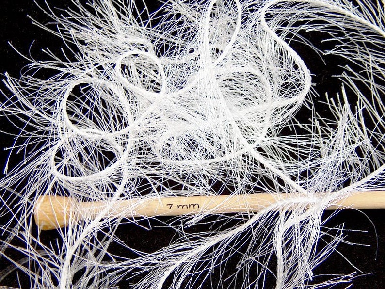 38Yd White Extra Long Eyelash Yarn 13268 Ice Luxurious White Etsy
