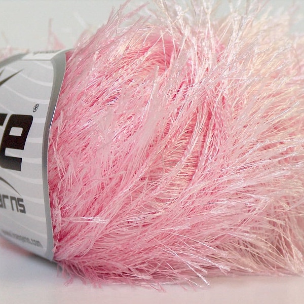 Baby Pink Eyelash Yarn Ice Pale Petal Pink Fun Fur 22765 - 50 gram