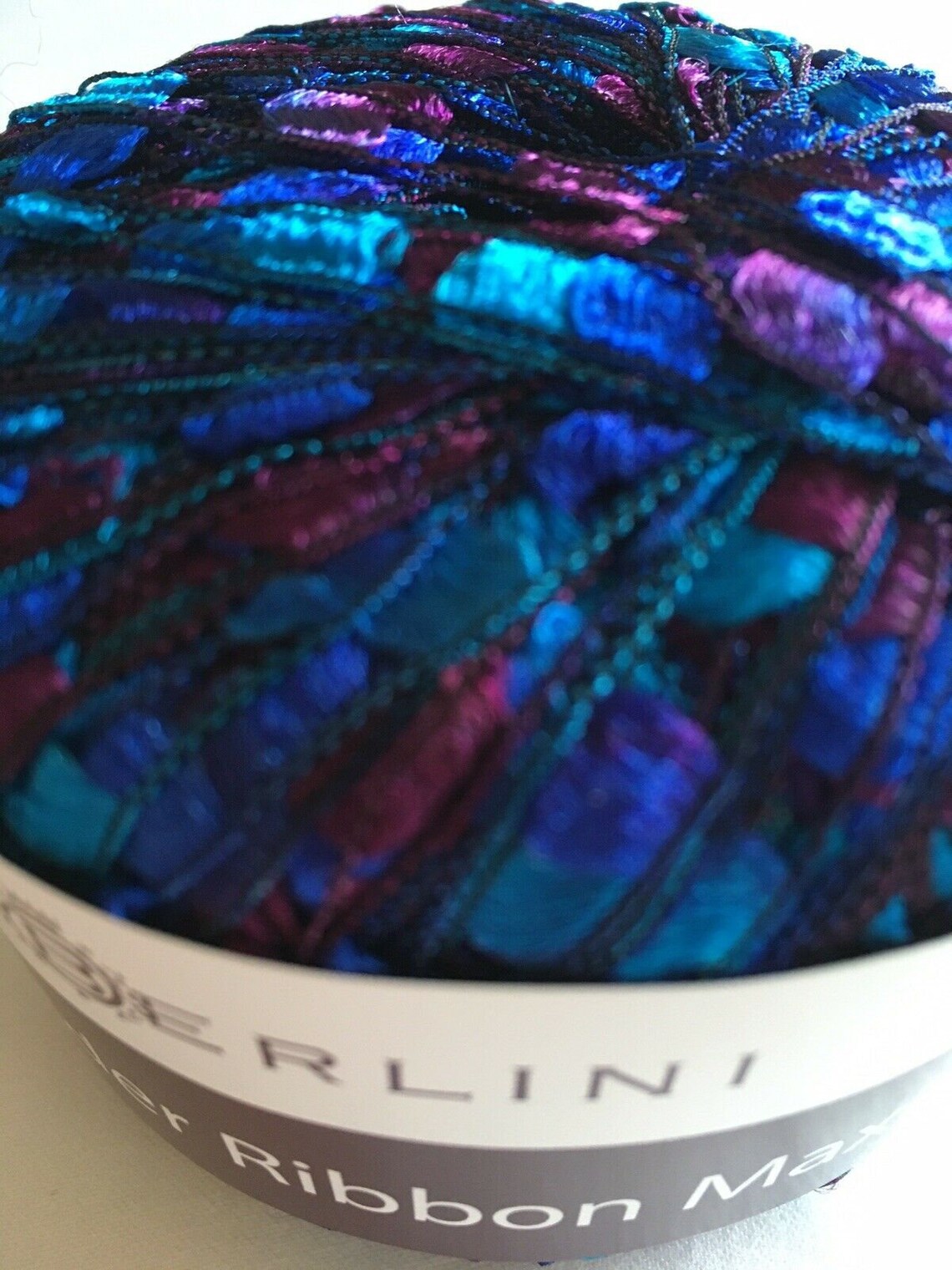 Berlini Ladder Ribbon Maxi Yarn 142 Galaxy Sapphire Blue Etsy