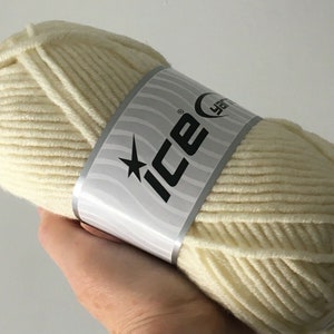 Merino Chunky Cream 65944 Ice Merino Wool & Acrylic Yarn Bulky 100gr 109