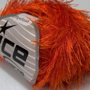 Orange Eyelash Yarn Ice Fun Fur 22757 - 50 gram