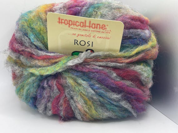 Tropical Lane Rosi #112 Jewel -grey Rainbow Superbulky Wool Blend