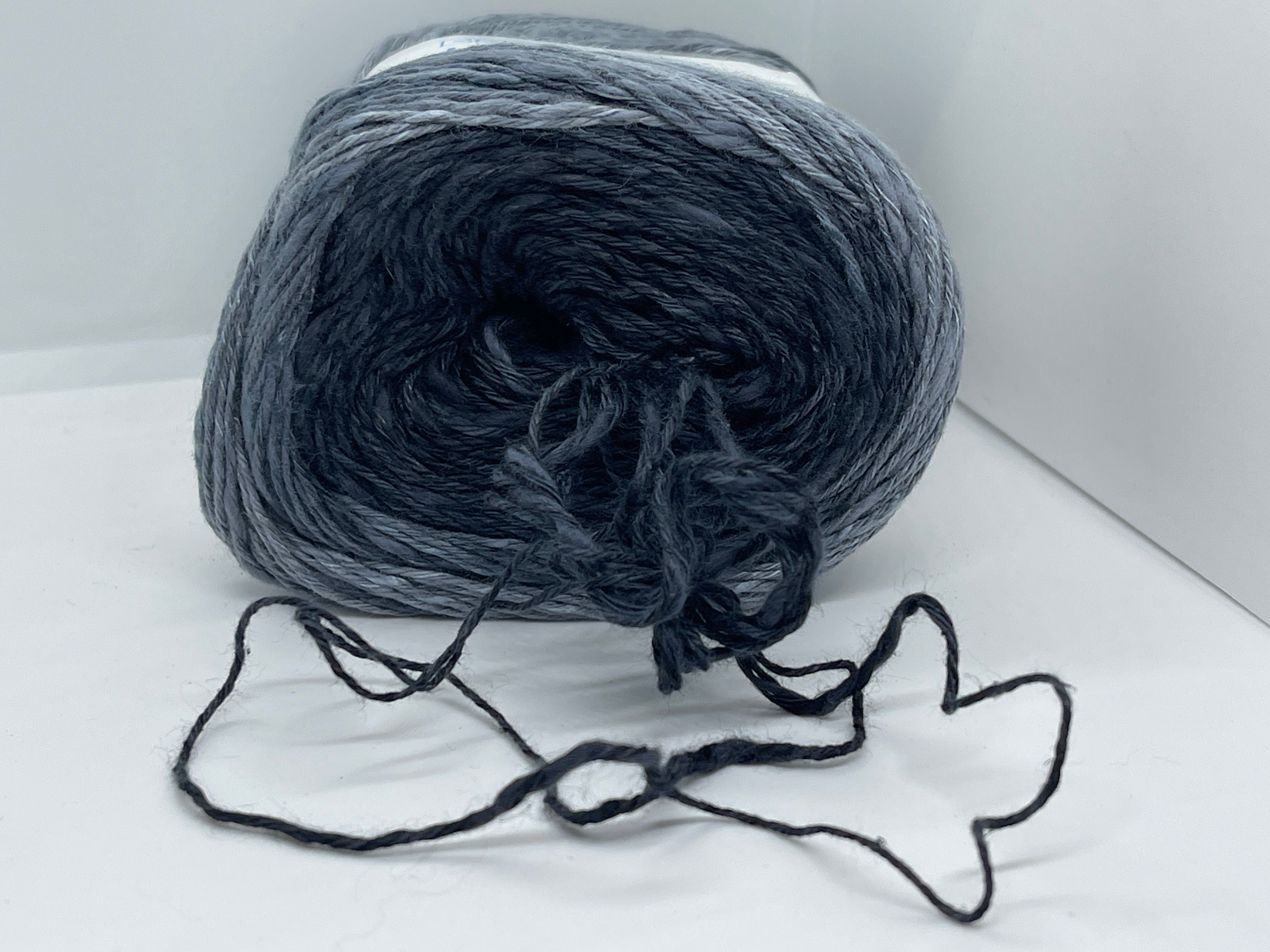 Berroco Isola Yarn 8941 Panarea - Ombre Cake Yarn - Black Grey Cotton ...