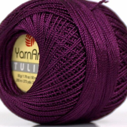 Silver Grey Yarn Art Tulip Size 10 Microfiber Thread 17311 50 Etsy