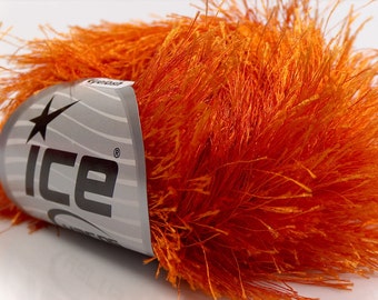 38 Yards Orange Extra Långt Ögonfransgarn Lyxig Rolig Fur 13269