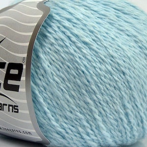 Hellblau Angora Cashmere 68759 Ice Yarns Luxury Blend Sport Gewicht 50gr 218yds