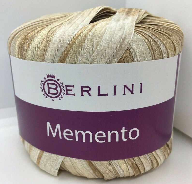 Memento Berlini Ribbon Yarn 152 Sandstone Beige Tan Etsy