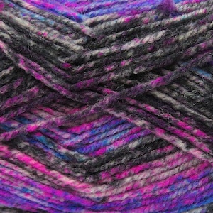 Pink, Purple, Black, White Wool Varicolor Light Yarn 82009 Ice Yarns DK Weight Acrylic Wool 306 Yards (280 Meters) 3.53 Ounces (100 Grams)