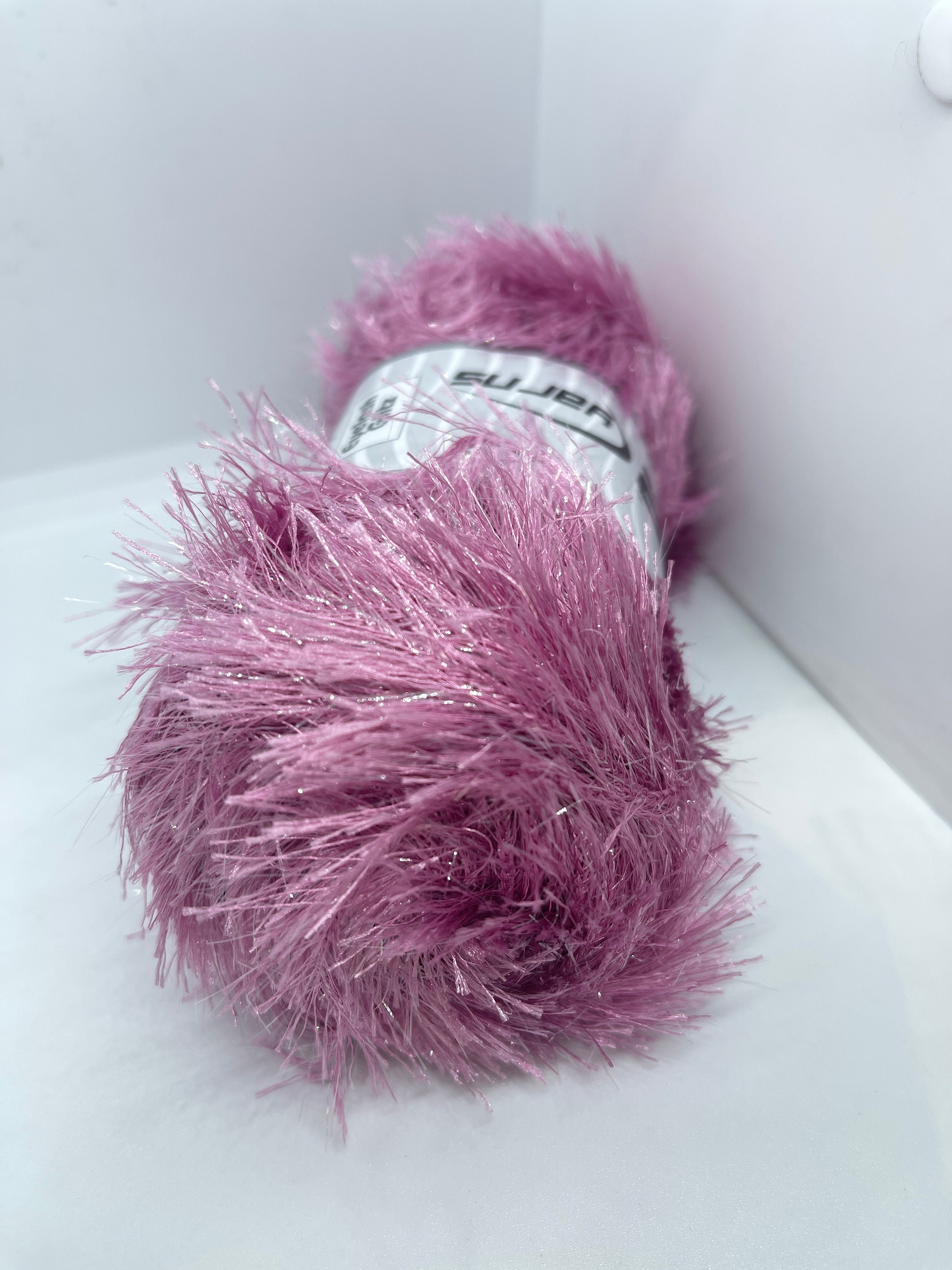 Light Orchid Pink Eyelash Glitz Ice Sparkly Eyelash Yarn 52183