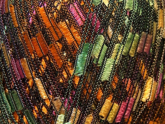 English Garden Ladder Yarn Ice Green Orange Pink Yellow Trellis Ribbon 34030