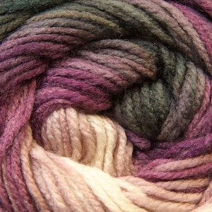 100 gram Magic Light #22025 Grape Greys Lilac White White Ice DK Acrylic Yarn 393 yards Purple Medley Self-Striping Yarn