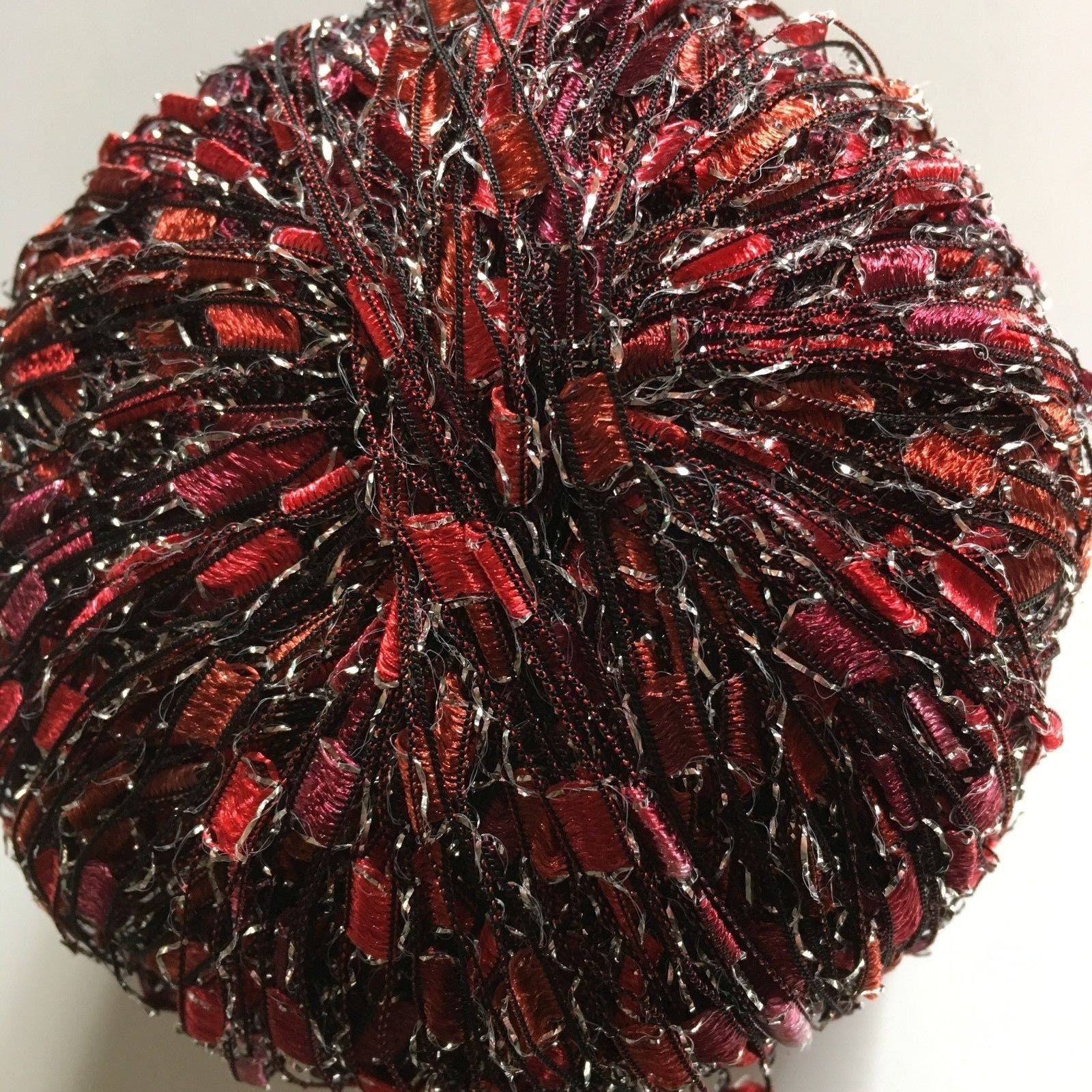 Berry Glitz Ladder Ribbon Yarn Dark Horse Beautiful B119 Red - Etsy