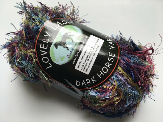 Dark Horse Yarns Lovely Lash 114 Blackberries Eyelash Yarn 50g Pink Purple Black Dark Horse Yarns Lovely Lash 114 Blackberries Eyelash Yarn 50g Pink Purple Black