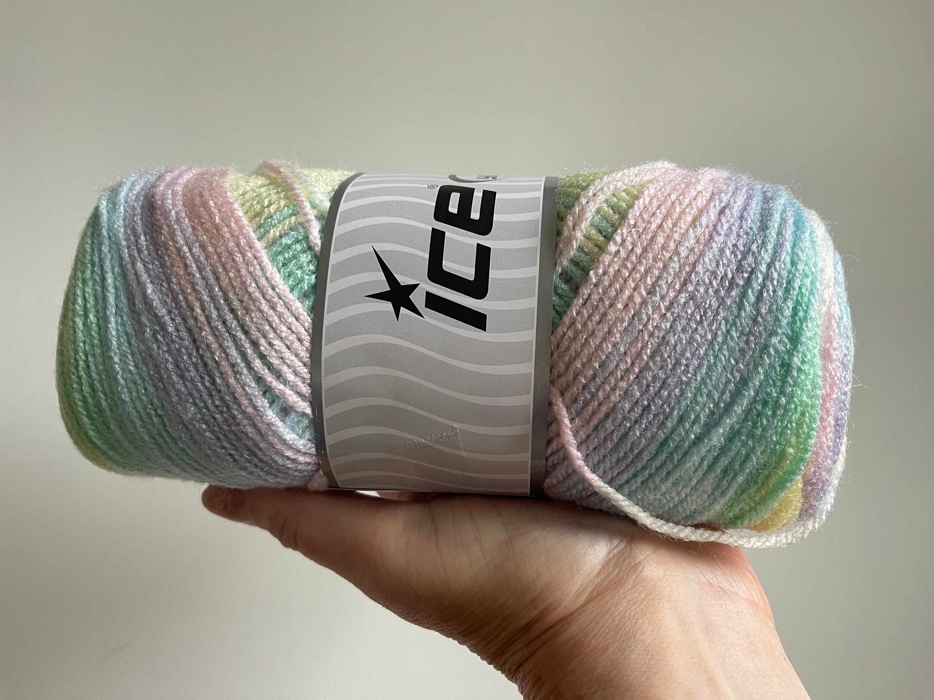 Baby Batik #77514 Ice Yarns Pink, Lilac, Yellow, Blue, Green Pastels ...