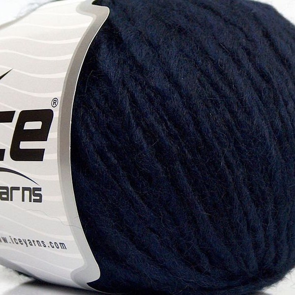 Etno Alpaca  #69357 Dark Navy Blue - Ice Merino Wool Alpaca Acrylic Blend Yarn 50 Gram 82 yards Weight Group: #5 Bulky