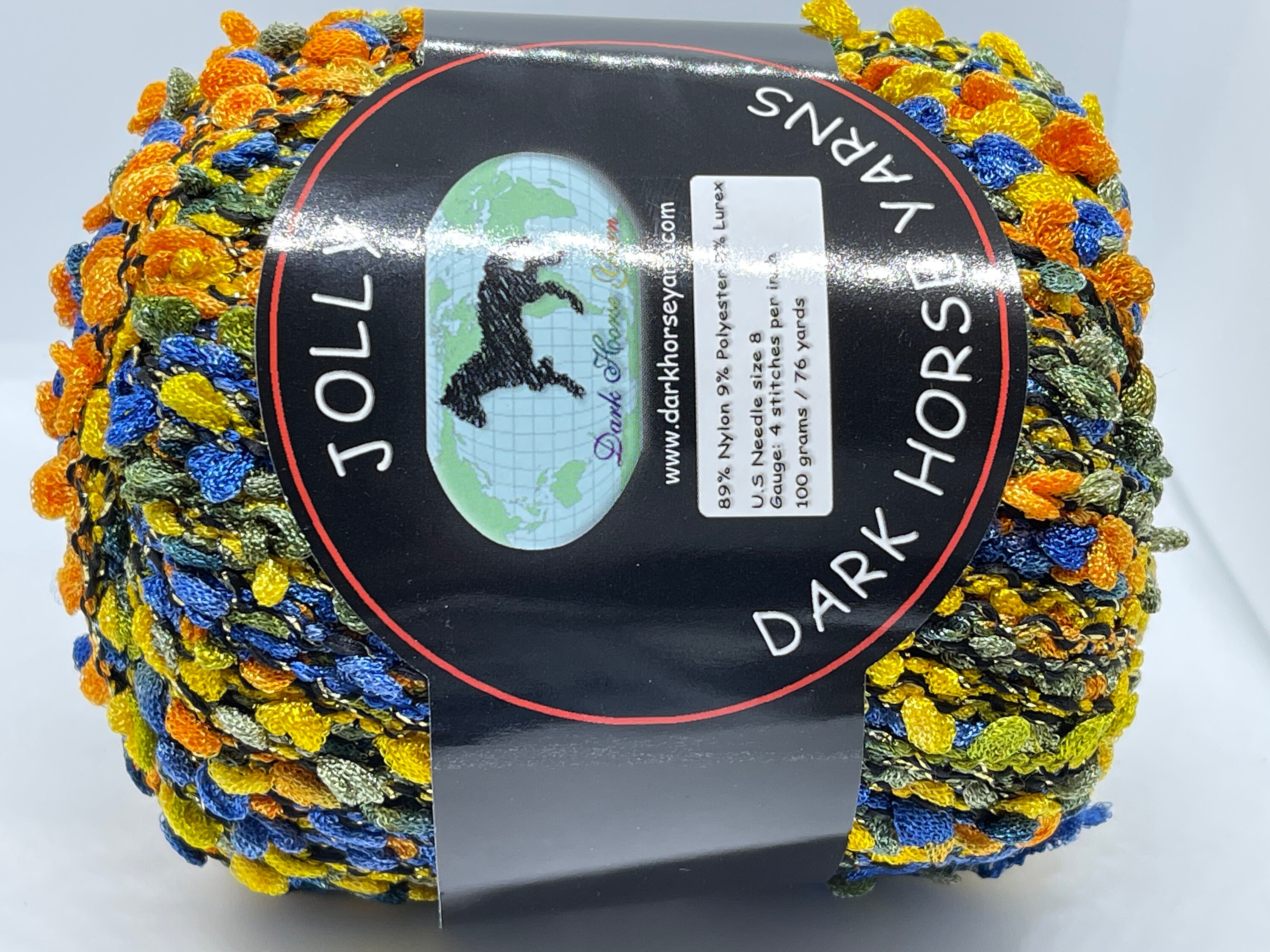 Dark Horse Yarns Jolly 104 Summer Yellow, Orange, Blue, Green