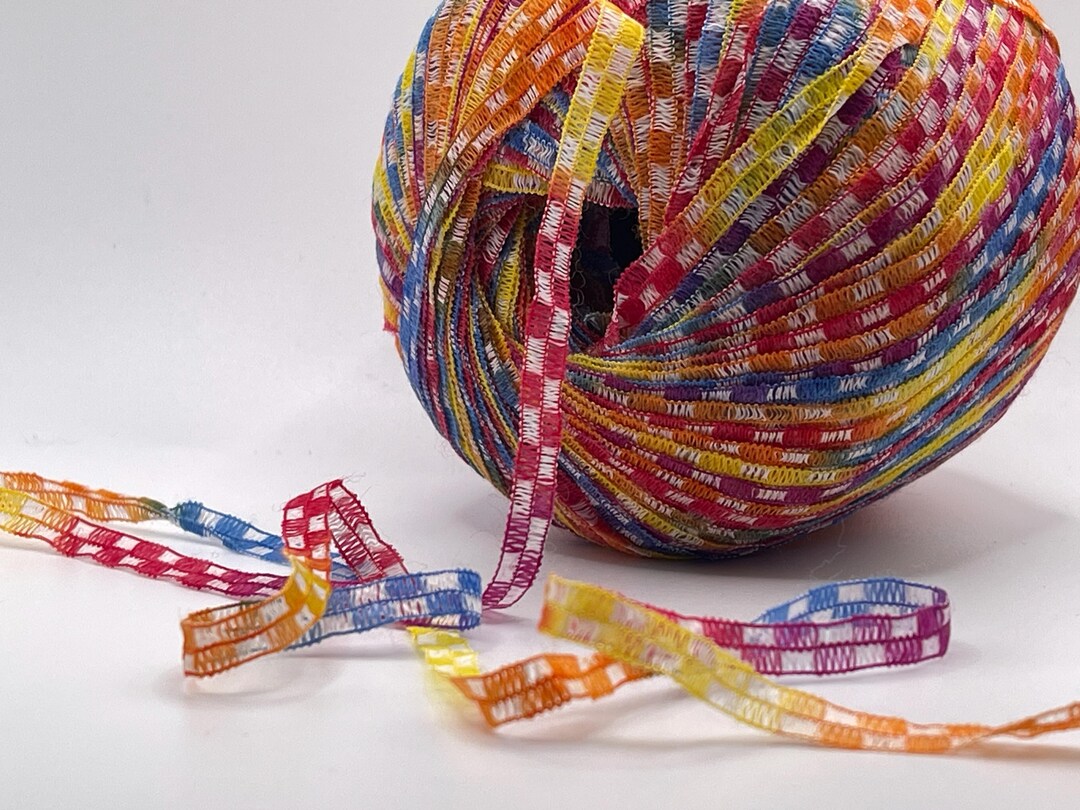 Track Ribbon Colors Berlini Race Track Ribbon Yarn #6 Monaco - Pink Orange Yellow Blue Red ...