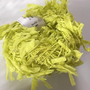 Crystal Palace Yarns Fling #5187 Fern Frond Neon Green - Paper Flag Metallic Sparkle 50gr 130 yds