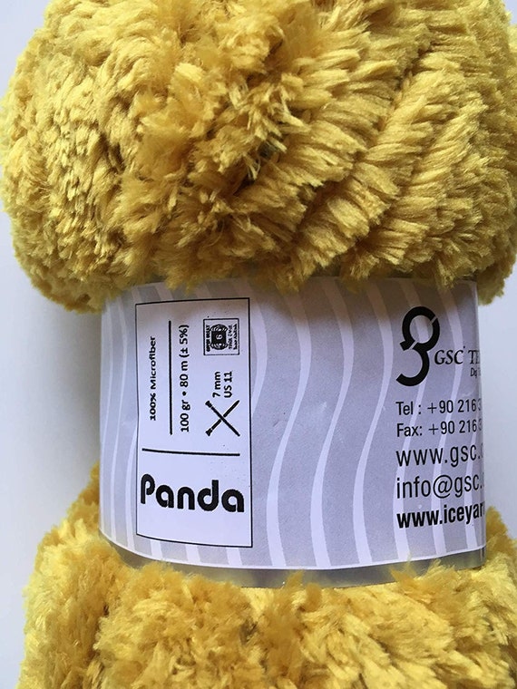 Light Brown Panda Fuzzy Plush Yarn 100 Gram, 87 Yards