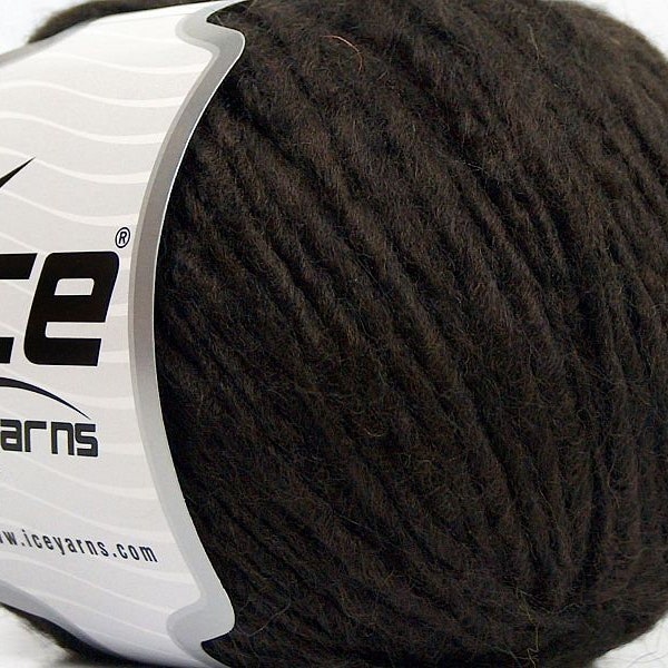 Etno Alpaca  #69354 Dark Brown - Ice Merino Wool Alpaca Acrylic Blend Yarn 50 Gram 82 yards Weight Group: #5 Bulky