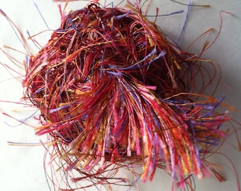 Trendsetter Shadow Long Eyelash Yarn 1007 Passion Flower Red, Pink, Purple, Orange & Burgundy