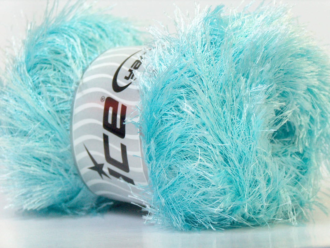 Ice Navy Blue Eyelash Yarn - 100 Gram Skein, 164 Yards, Fun Fur For Crochet & Knitting Projects