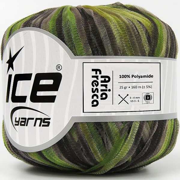 Greens Grays Aria Fresca Sheer Net Ribbon Yarn 78328 Ice Yarns Nylon DK 25 grammes 174 yards