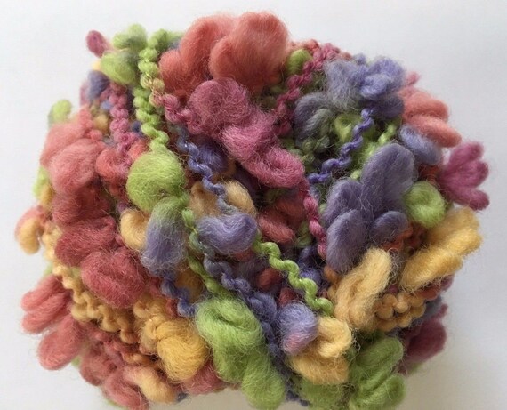 Crystal Palace Yarns Nubbles #413 Shadows Grey Cream Wool Bobbles Ric Rac Strand