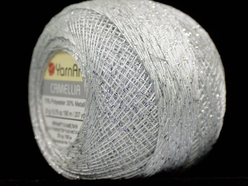 White Silver Metallic Braid Thread Cross Stitch 13 Gram 100 Yards ...