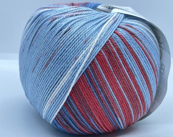Queensland Kollektion Great Barrier Reef #10 Darling Hafen - Blau Rot Weiß Bunt mercerisierte Mako Baumwolle #2 Fein / Sport 3,52 oz 273m