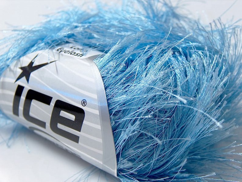 Ice Yarns Solid Snow White Long Eyelash Yarn – 38 Yards, Bulky Weight, Perfect For Crafts & Accessories 11 thumbnail image