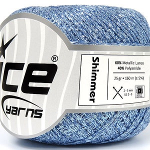 Fio de fita brilhante azul claro 80709 fios de gelo fita plana trançada metálica 25gr 174yd ponto cruz bordado, reserva de sucata, confecção de cartão
