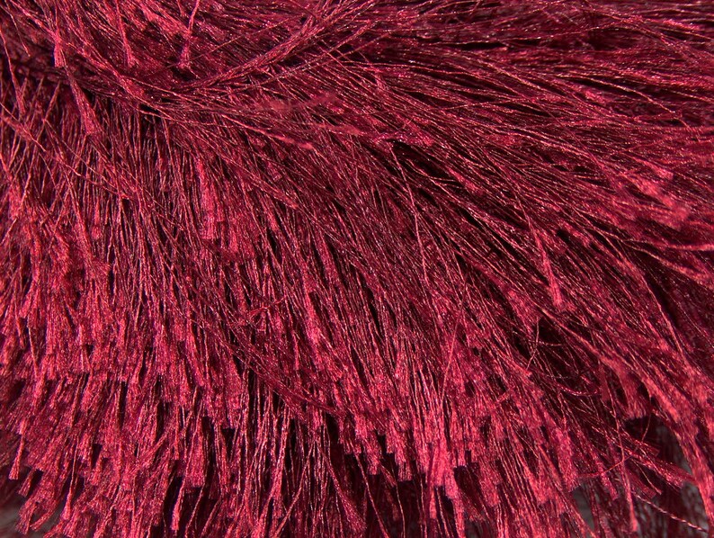 Red Extra Long Eyelash Yarn Ice Fun