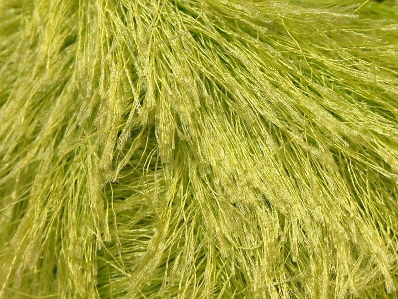 Light Spring Green Eyelash Yarn Ice Light Green Fun Fur 22783 Etsy