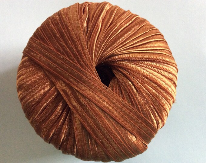Filati FF Kristha #16 Copper Ribbon Yarn - 5/8 Inch Wide Ribbon X 60 ...