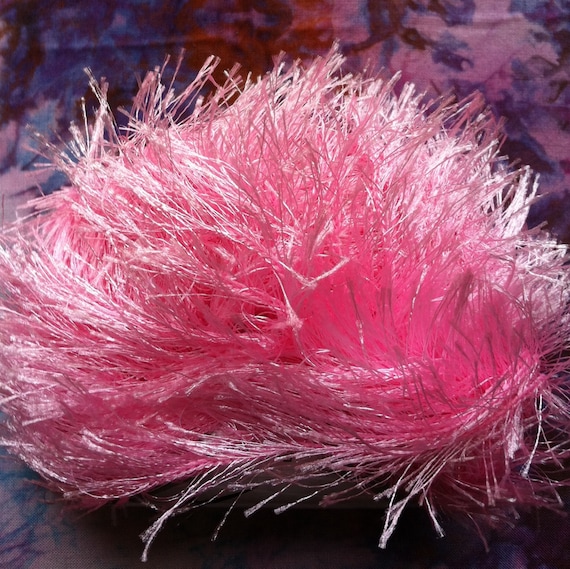 Baby Pink Eyelash Yarn Ice Pink Polyester Fun Fur 22765 50gram