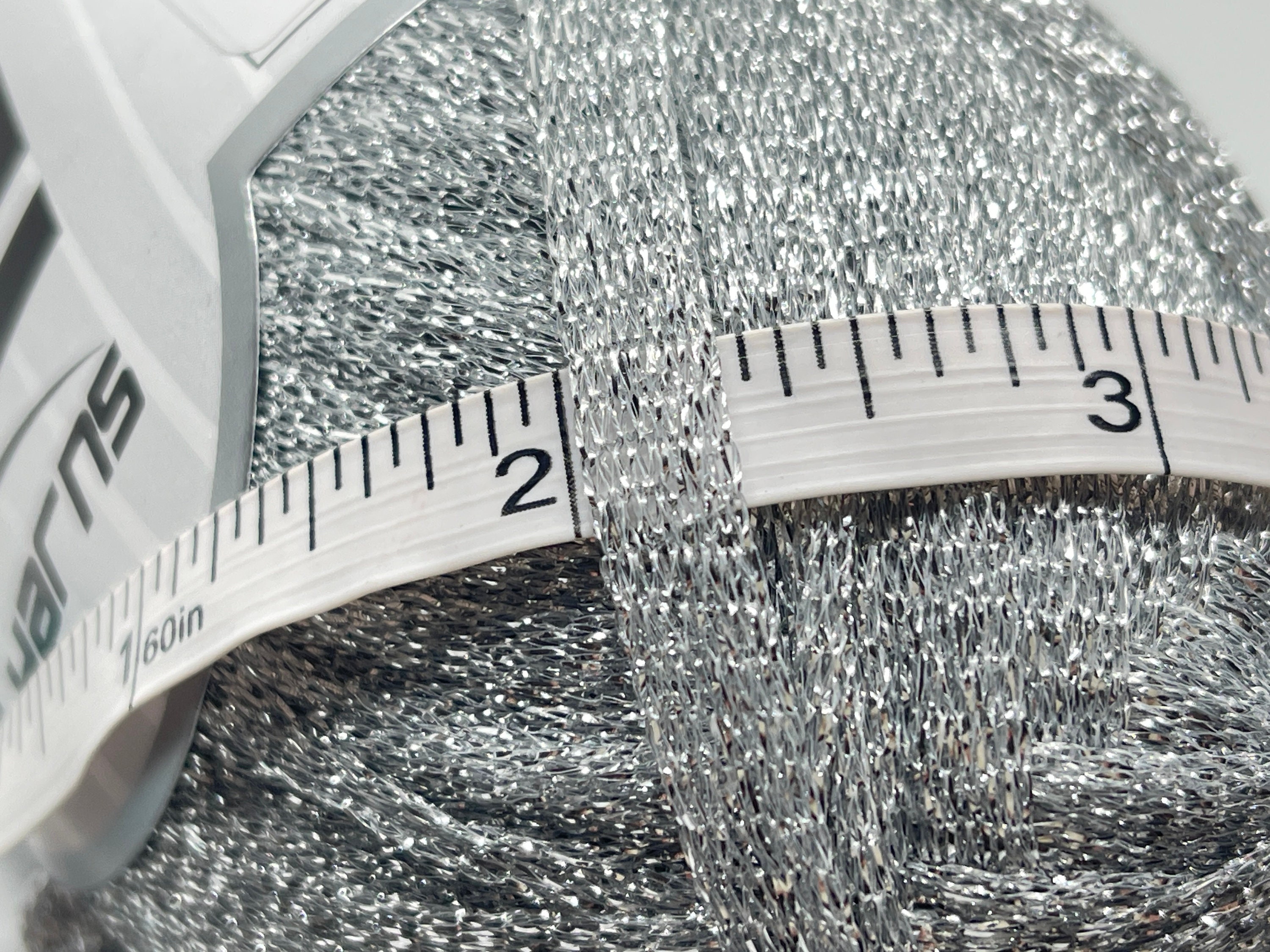 Halley Silver 80549 Ice Yarns Metallic Lurex Glitter Tape Ribbon Yarn ...