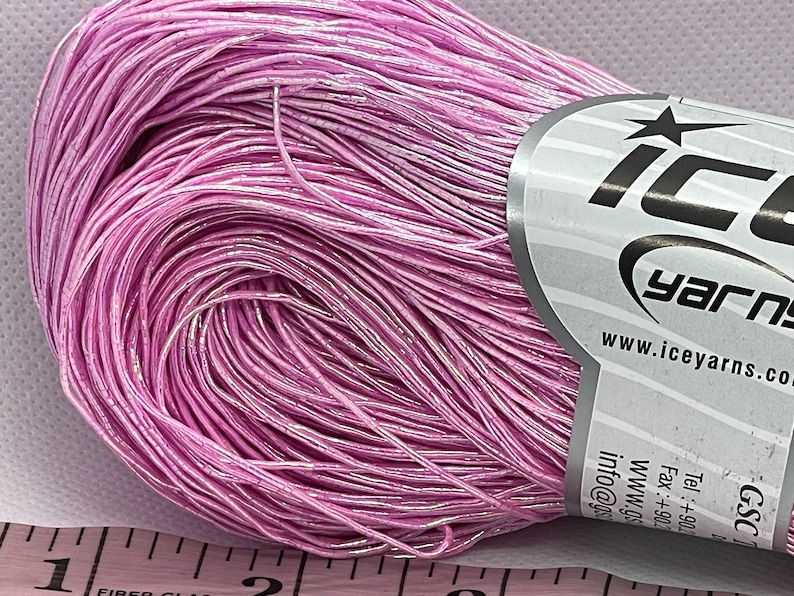 Iridescent Pink Metallic Hand Painted Cotton Yarn Ice 67300 - 100gr / 3 ...