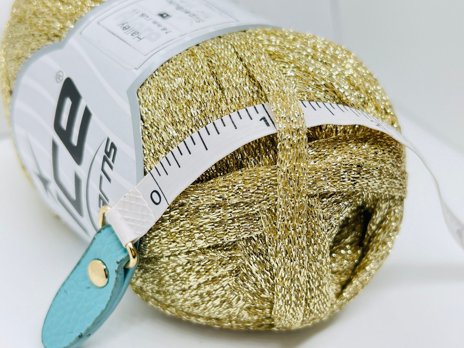 Halley Light Gold Ribbon Yarn 80552 Ice Yarns Sparkly Metallic Lurex ...