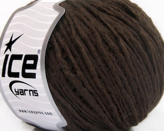 Coffee Brown Wool Cord #59799 Ice Wool Acrylic Yarn 50 Gram 109 Yards