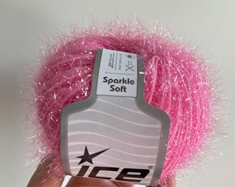 Sparkle Soft Cream 68302 Ice Yarn Metallic Lurex Nylon Eyelash Yarn 50g 153y - Australia