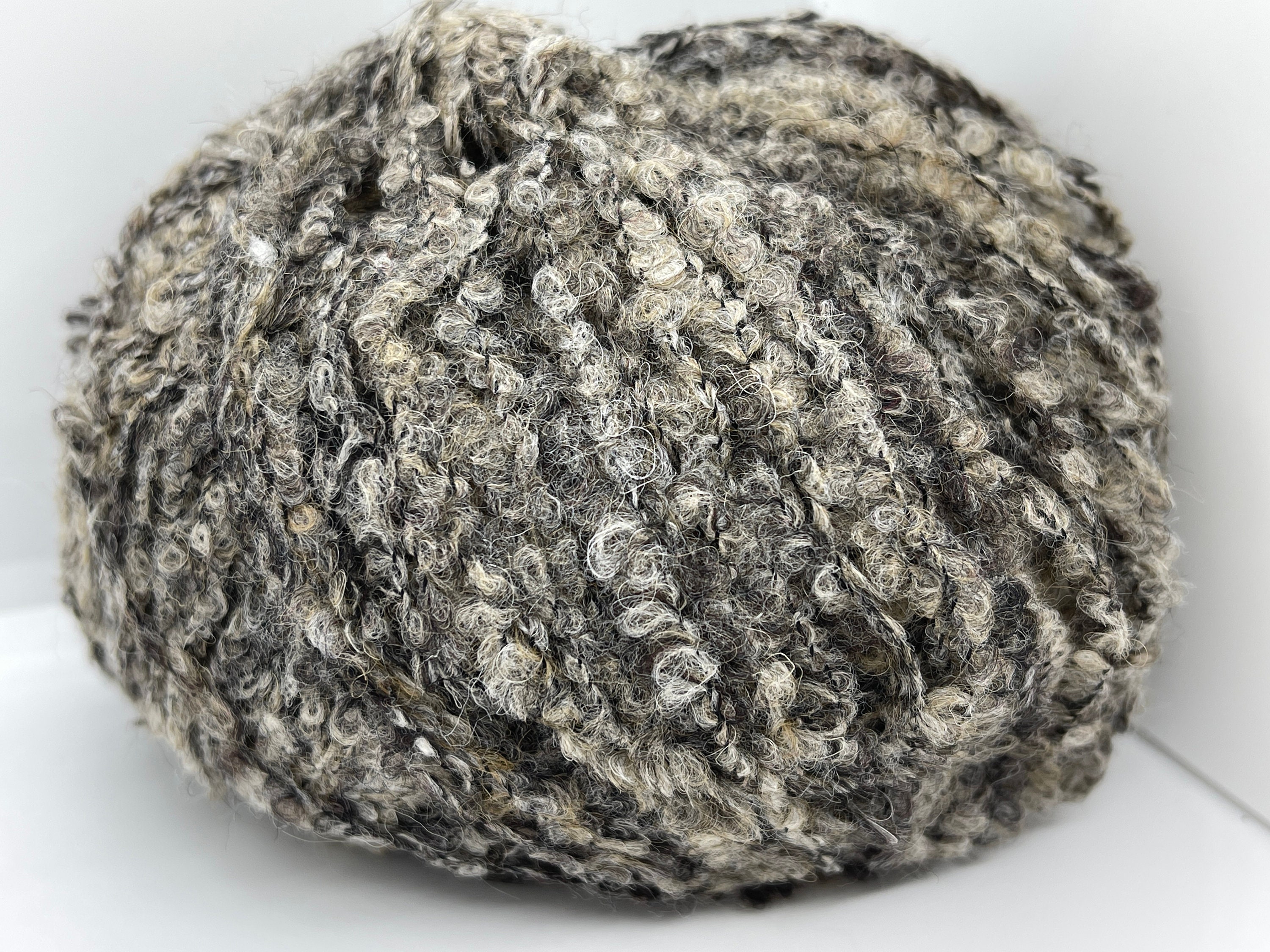 Granite Alpaca Boucle Fine Yarn 69149 Ice Yarns, Brown Beige Grey