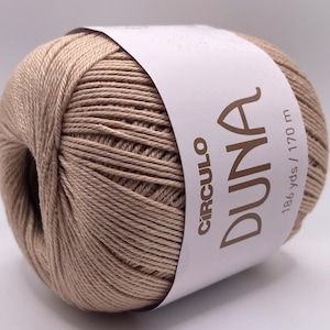 Circulo Duna #7650 Almond - DK weight Yarn 100% Mercerized Cotton 100gr 186yds