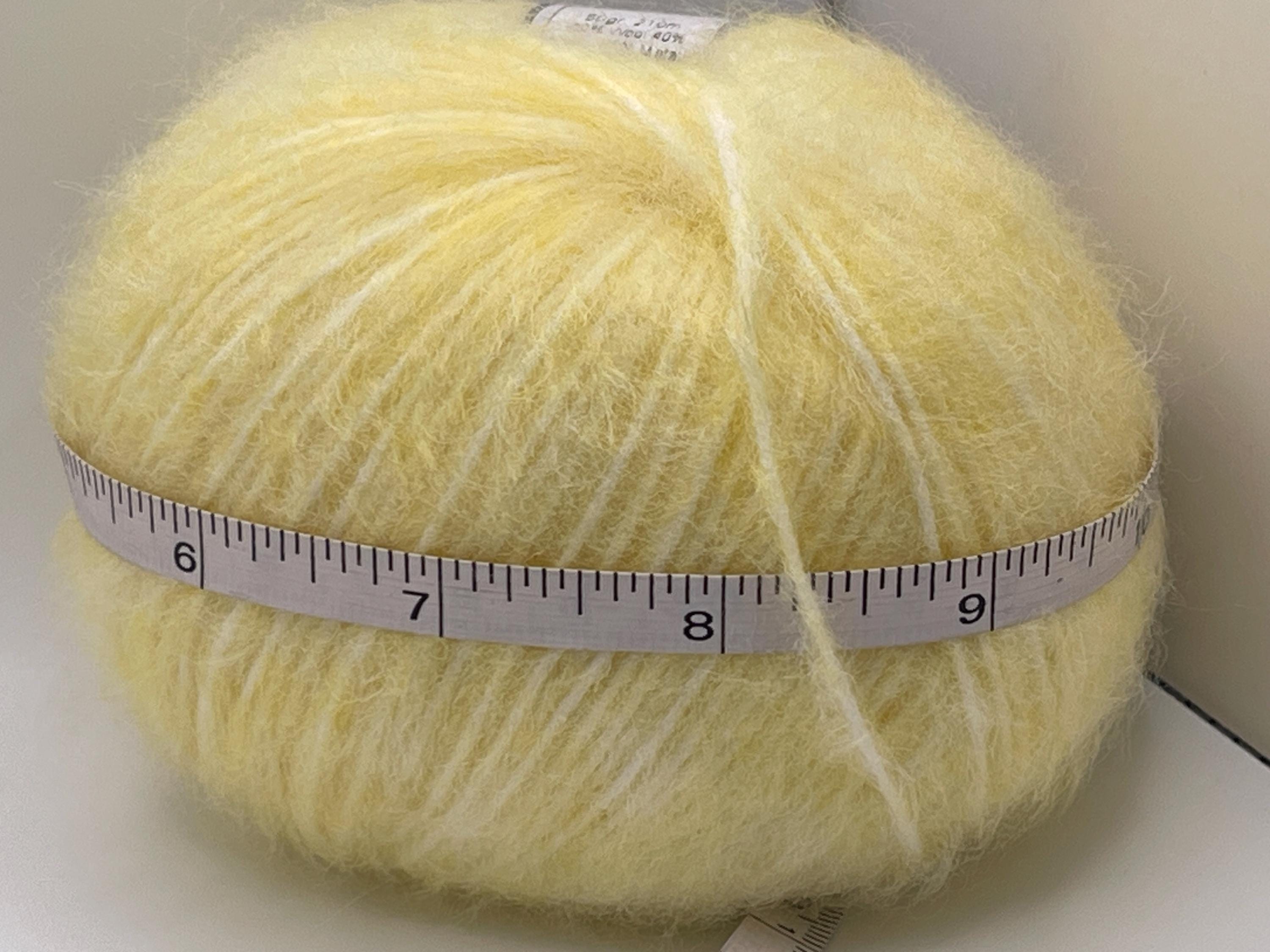 Light Yellow White Fuzzy Sport Wt Yarn #77376 Ice Yarns Sale