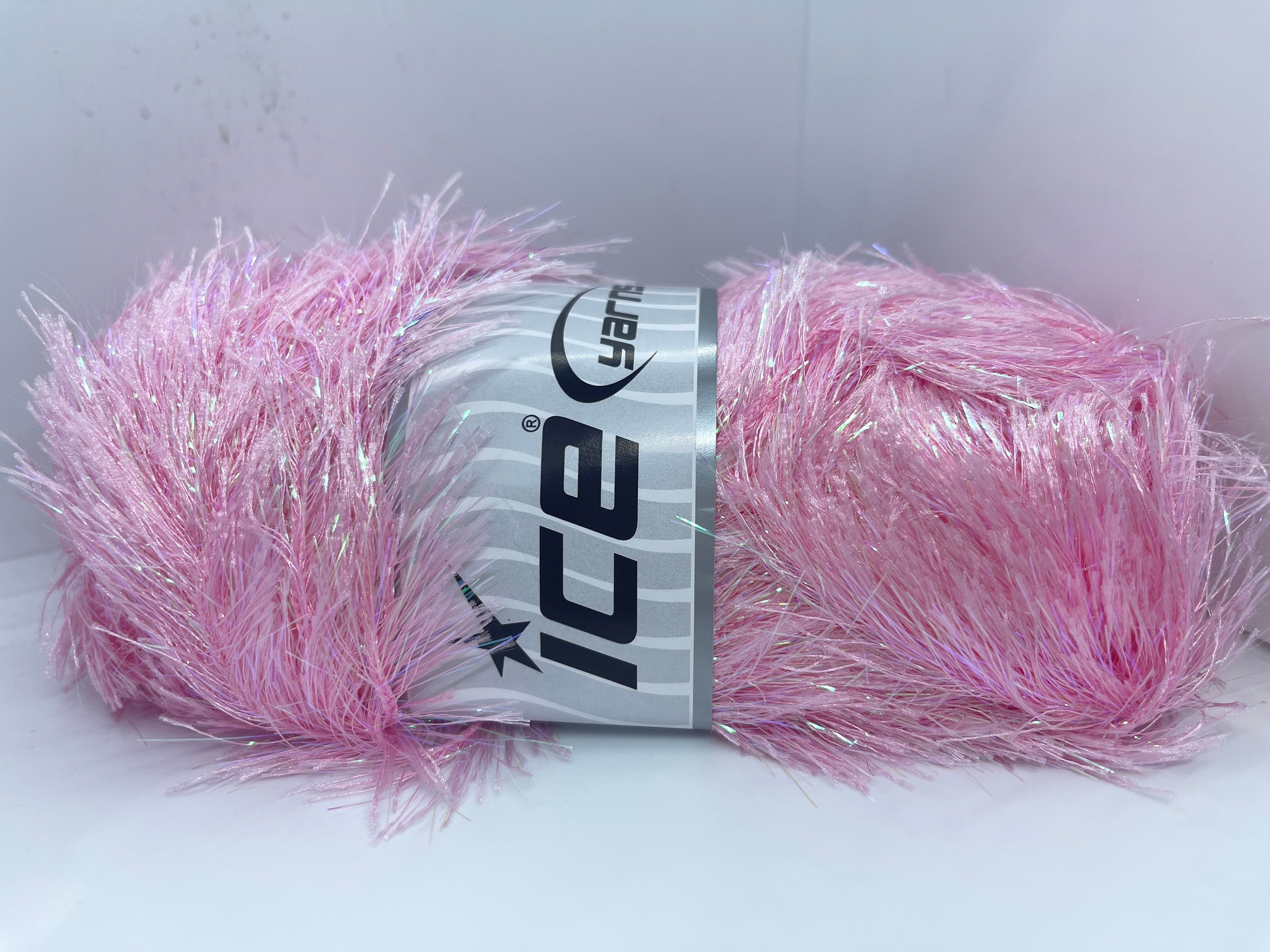 100 Gram Baby Pink Eyelash Yarn Ice Fun Fur 164 Yards