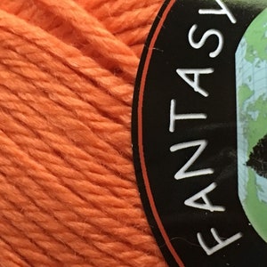 Dark Horse Yarns Fantasy #27 Orange Nylon Acrylic Yarn 100 Gram 205 Yards Worsted