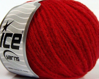 Red Baby Alpaca Merino Yarn 68472 Ice Yarns Worsted 50 grams (1.76 ounces) 100 meters (109 yards)