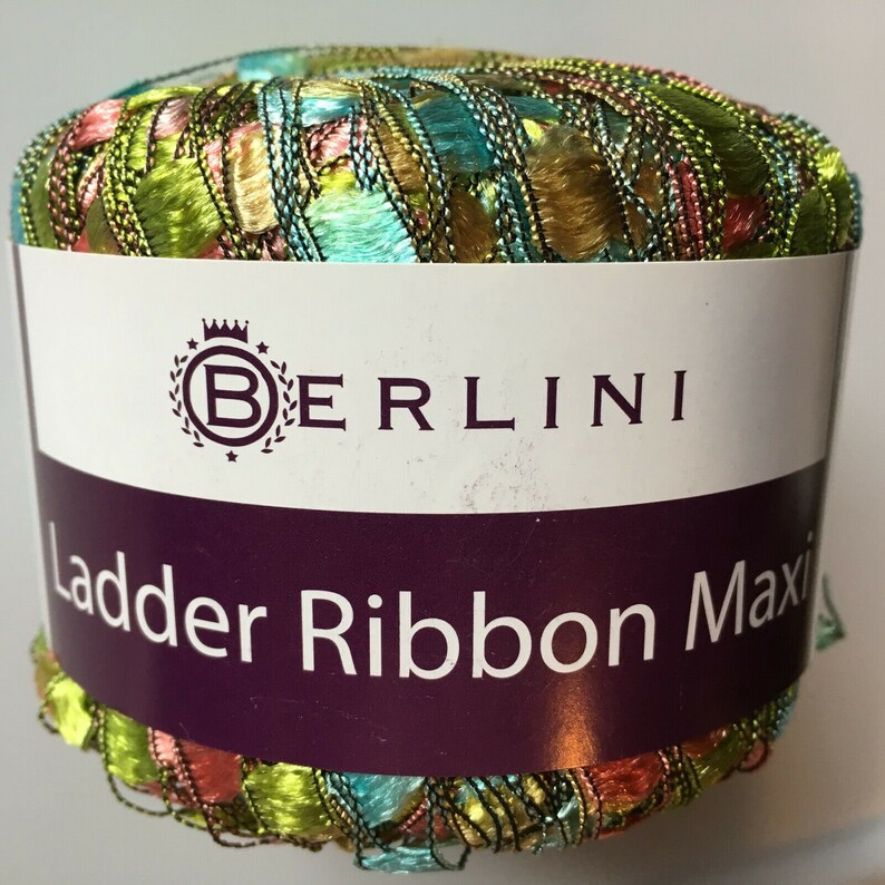 Berlini Ladder Ribbon Maxi Yarn 128 Touch of Spring 50gr Etsy
